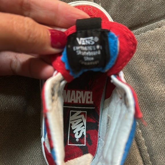 Vans Red High-Top Sneakers with Whimsical Design - Picture 10 of 10